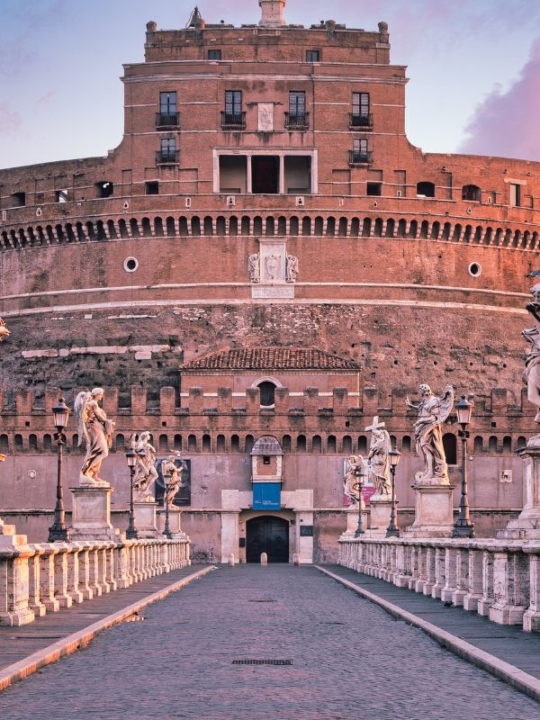 Fiat 500 Adventure: Cruising Past the Majestic Castel Sant'Angelo