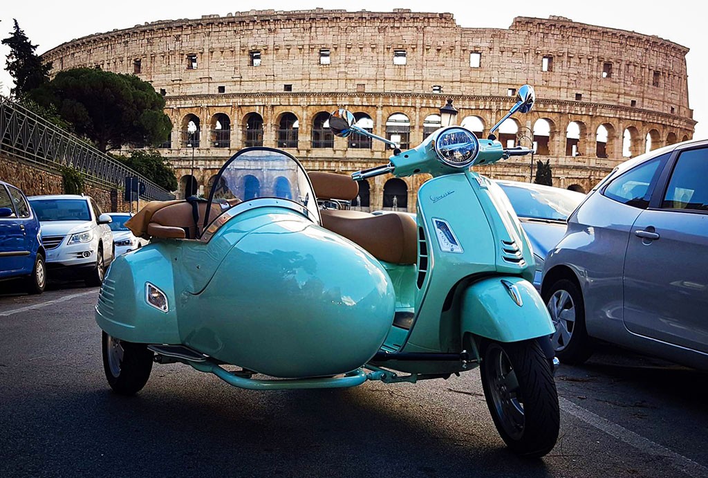 Sidecar Vespa Ride In Circus Maximus Like A Local